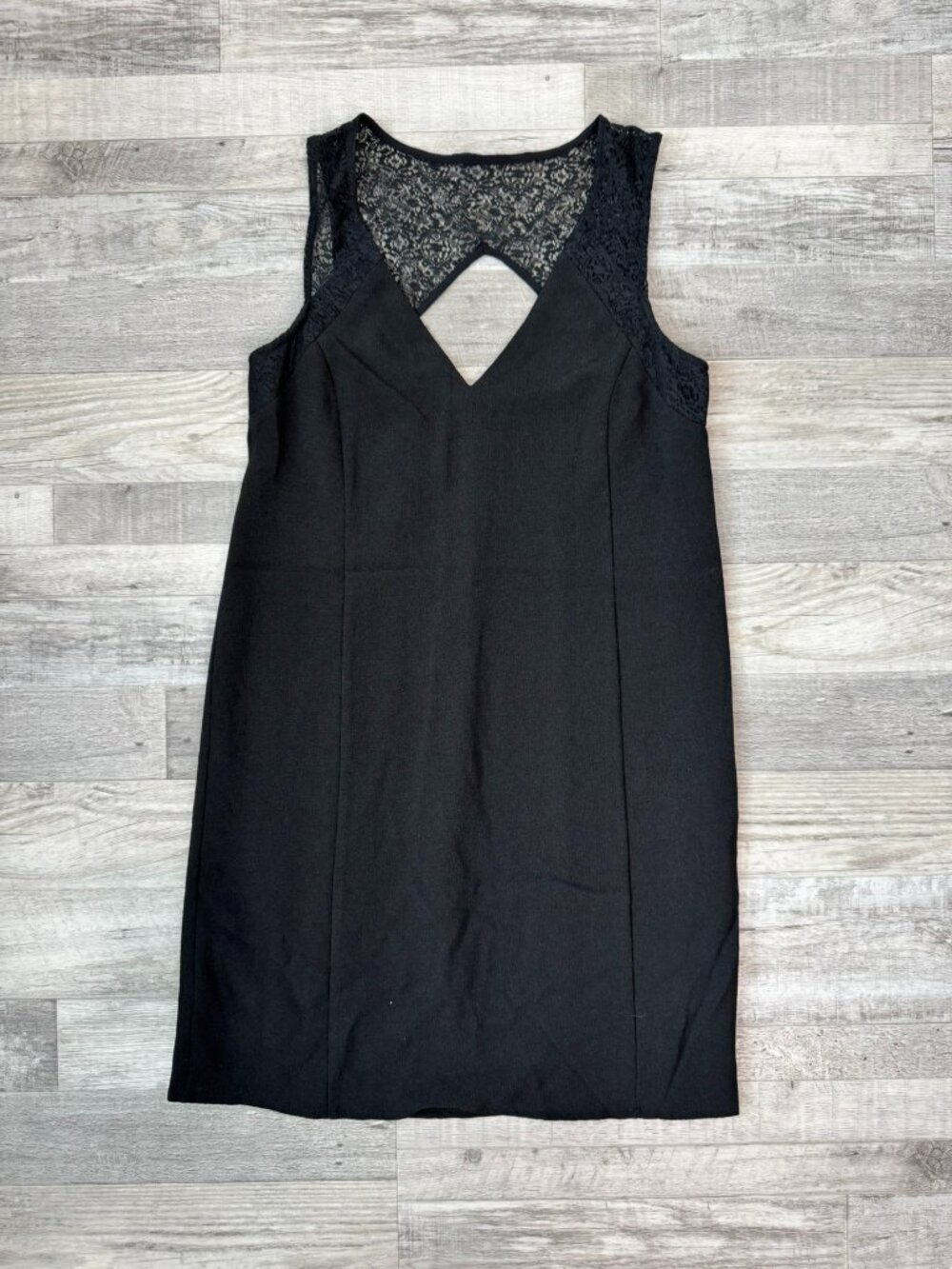 MNG Suit NWT Little Black Dress Size 4 Sleeveless, Lace, V-Neck F32